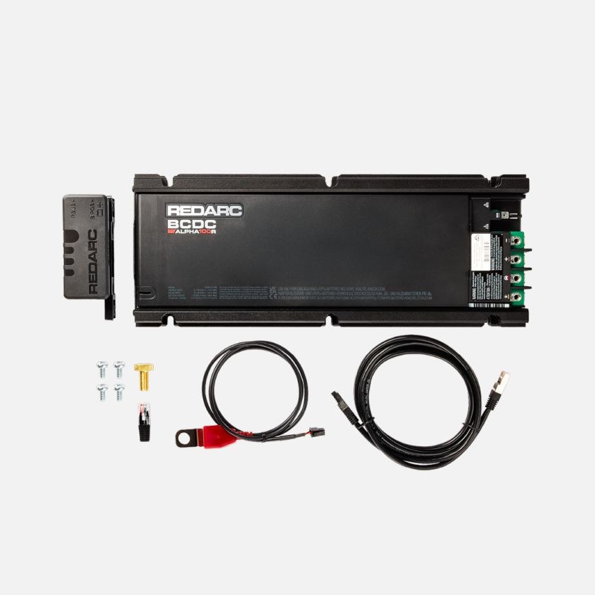 Redarc Battery Charger, Alpha100 R, For 12 Volt Vehicle Systems, Charges from Solar and Alternator – BCDC12100R