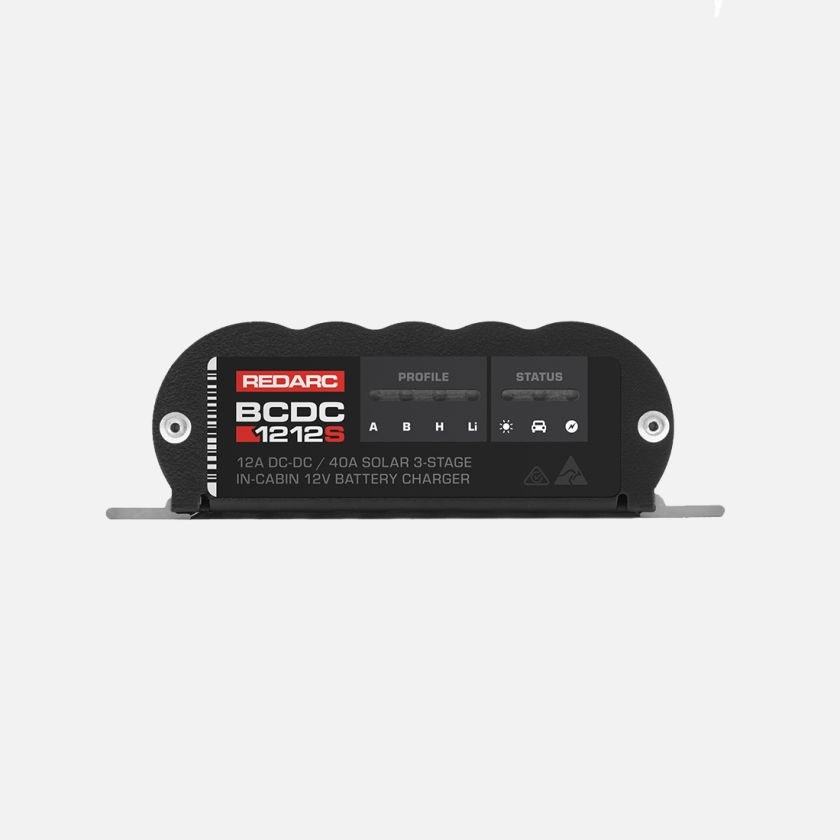 Redarc Battery Charger, For 12 Volt Vehicle Systems, 40 Amp Solar Panel Charger, 9 to 32 Volt DC Operating Input Voltage – BCDC1212S