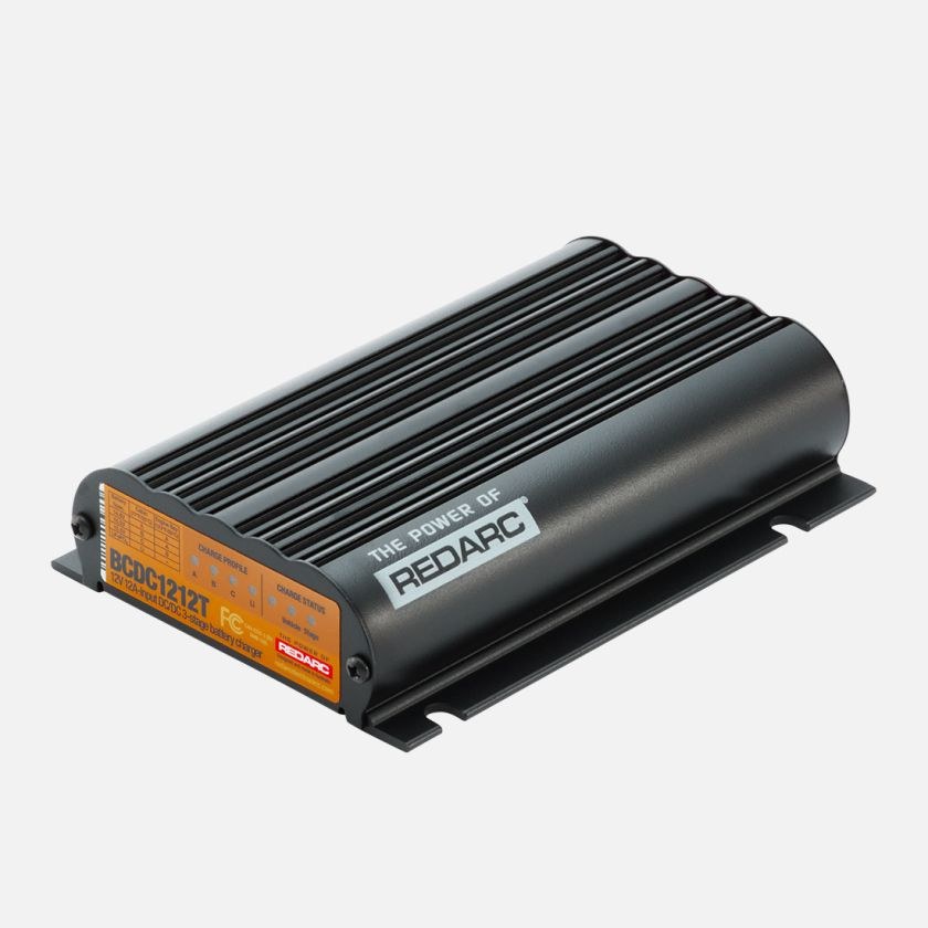 Redarc Battery Charger, For 12/ 24 Volt Vehicle Systems, Charges from Solar and Alternator, 9 to 32 Volt DC Operating Input Voltage – BCDC1212T