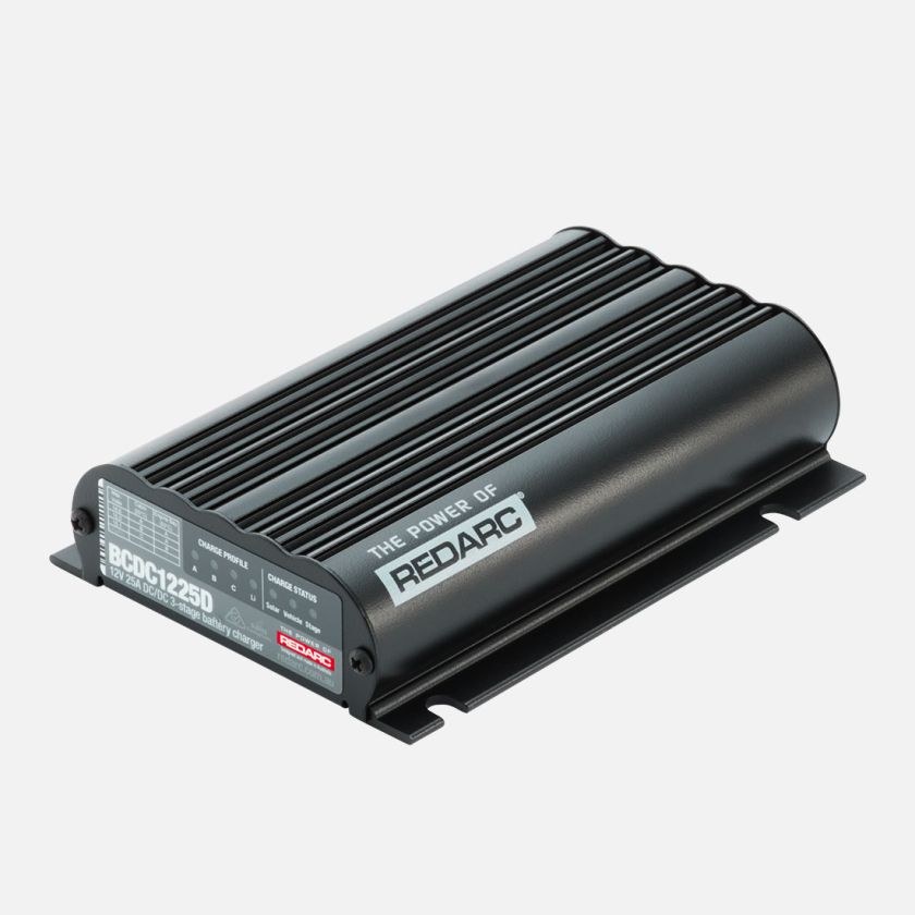 Redarc Battery Charger, For 12/ 24 Volt Vehicle Systems, Charges from Solar and Alternator, 9 to 32 Volt DC Operating Input Voltage – BCDC1225D