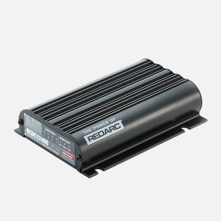 Redarc Battery Charger, For 12/ 24 Volt Vehicle Systems, Charges from Solar and Alternator, 9 to 32 Volt DC Operating Input Voltage – BCDC1240D