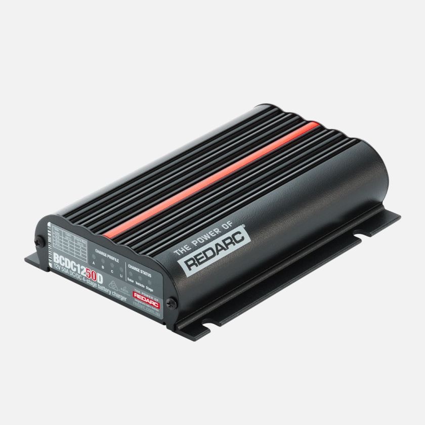 Redarc Battery Charger, For 12/ 24 Volt Vehicle Systems, Charges from Solar and Alternator – BCDC1250D