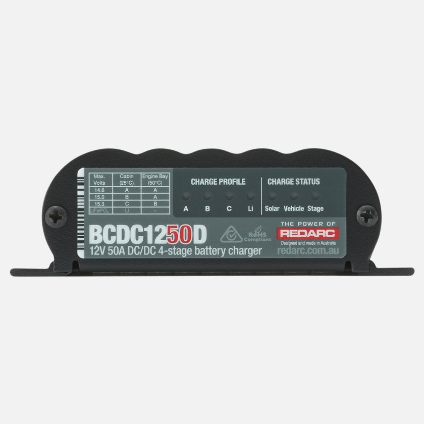 Redarc Battery Charger, For 12/ 24 Volt Vehicle Systems, Charges from Solar and Alternator – BCDC1250D