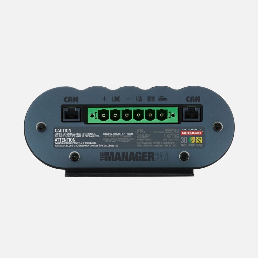 Redarc Battery Charger Controller, Manager30, Use to Charge and Maintain Auxiliary Batteries, 520 Watt – BMS1230S3-NA
