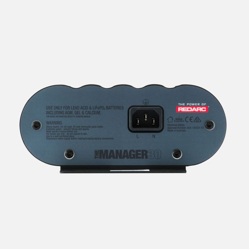 Redarc Battery Charger Controller, Manager30, Use to Charge and Maintain Auxiliary Batteries, 560 Watt, 30 Amp – BMS1230S3R-NA