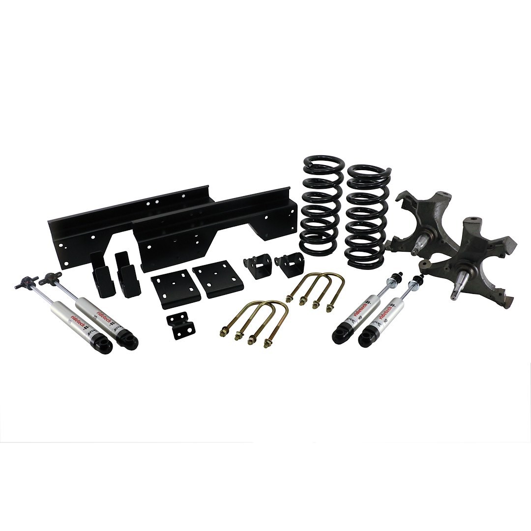 Ridetech Performance Suspension Kit, Streetgrip, 4 Inch Front/ 6 Inch Rear Drop, With Shocks, Includes C-Notches/ Shocks – 11370115