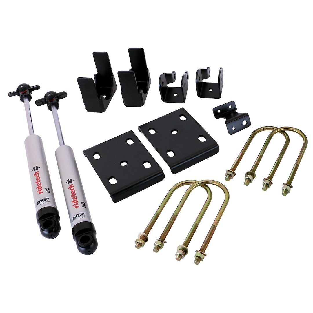 Ridetech Performance Suspension Kit, Streetgrip, 4 Inch Front/ 6 Inch Rear Drop, With Shocks, Includes C-Notches/ Shocks – 11370115