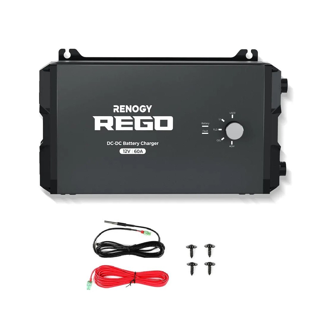 Renogy Battery Charger, Rego Series, DC to DC Charging, For 12 Volt Batteries – RBC1260DO-12B-G1-US