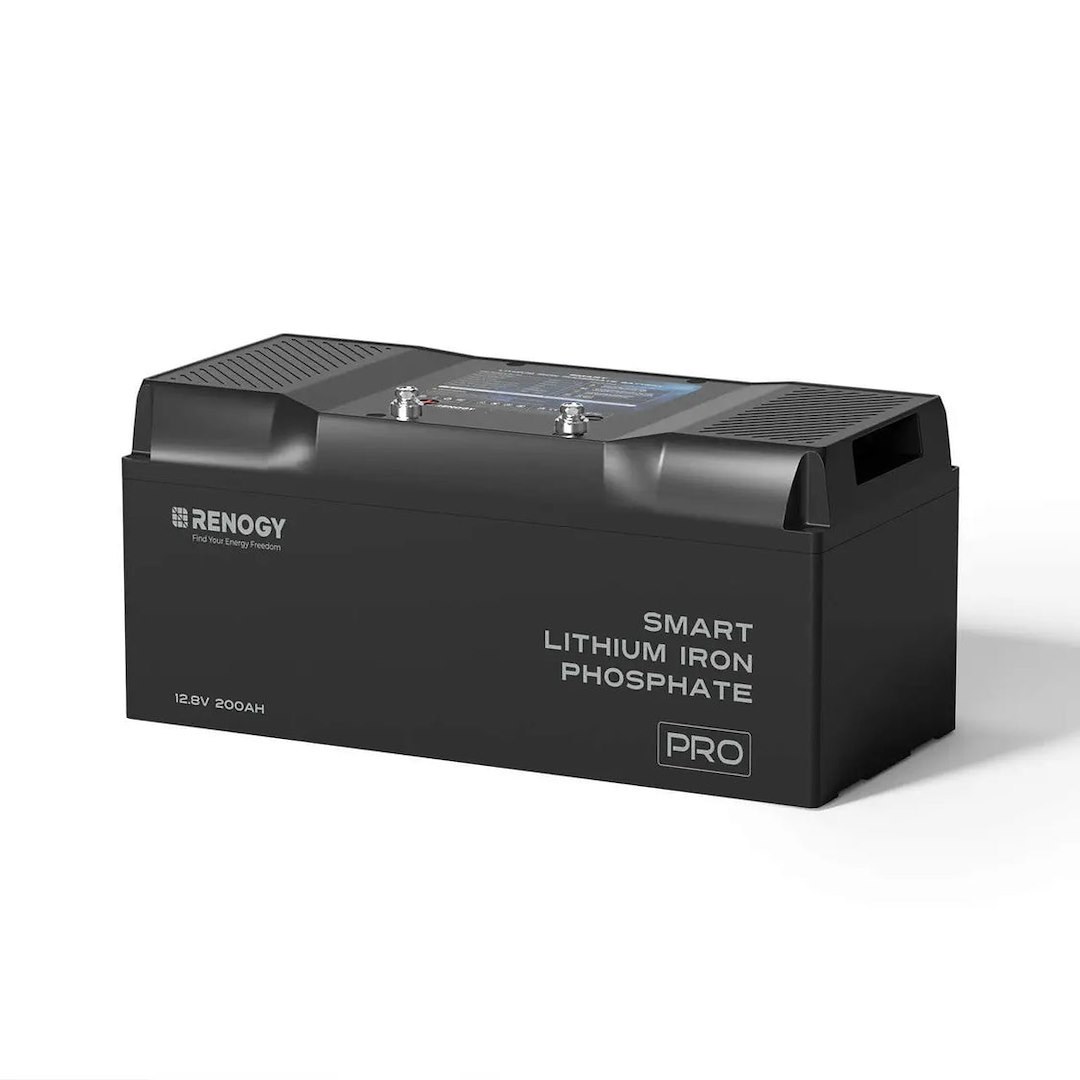 Renogy Battery, Pro Series, 12 Volt, Top Terminals, Smart Lithium Iron Phosphate Style (LiFePO4), Deep Cycle Battery – RBT12200LFP-BT-G1-US