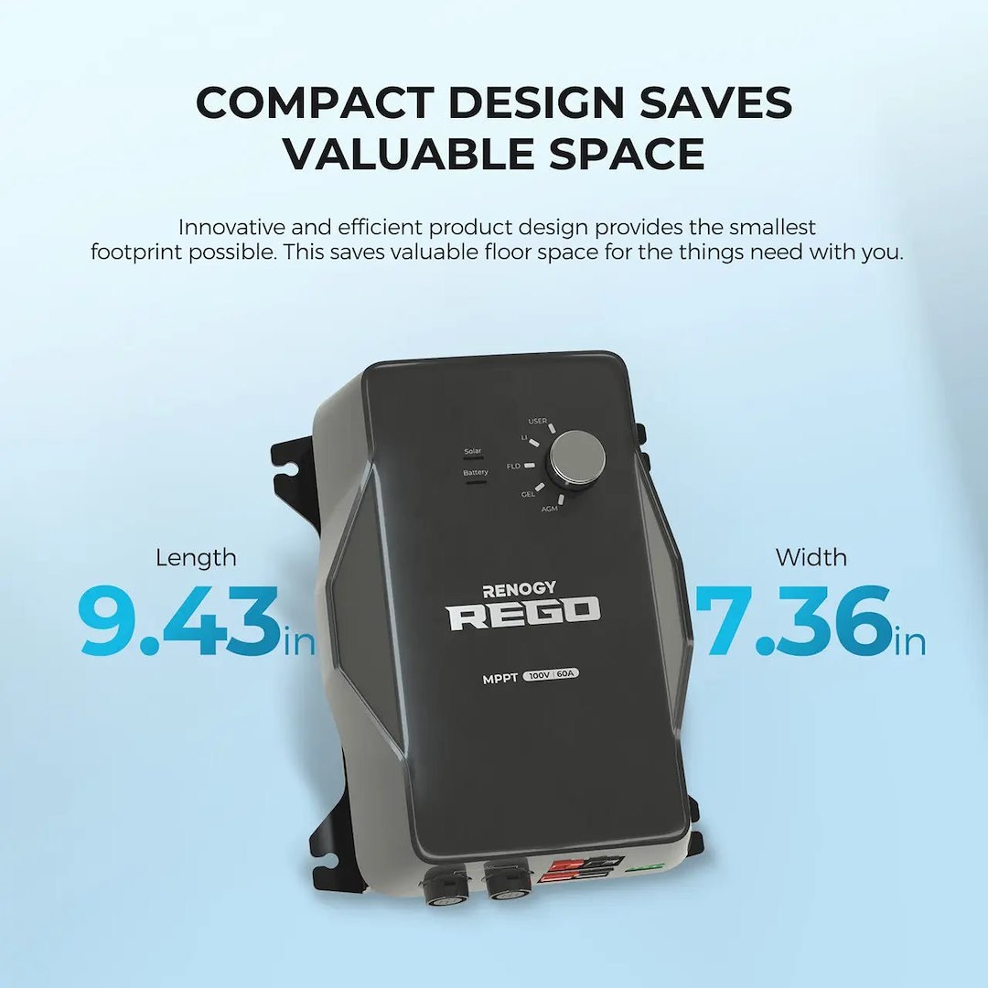 Renogy Battery Charger Controller, Rego Series – RCC60REGO-G2-US