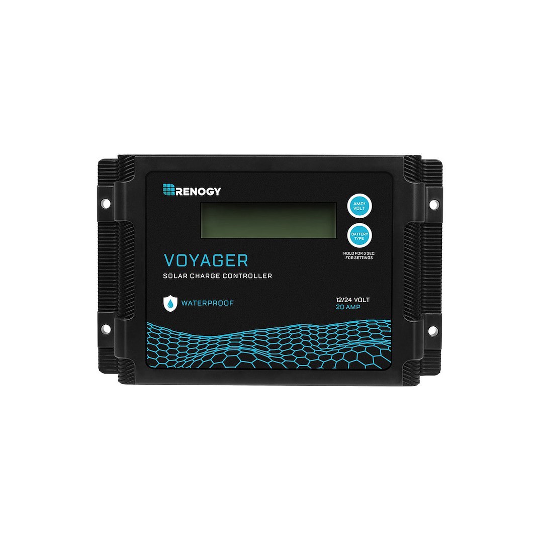 Renogy Battery Charger Controller, Voyager, Use with Sealed AGM/ Gel/ Flooded Lead-Acid/ Lithium Iron Phosphate (LifePO4) Batteries – RCC20VOYP-G1-US