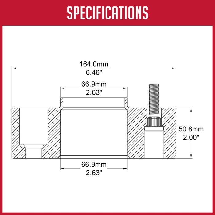 Revolution Gear & Axle Wheel Adapter, 5 X 120 Millimeter/ 5 X 4.72 Inch Axle Bolt Circle, Hub Centric – 5120-5120H-E669