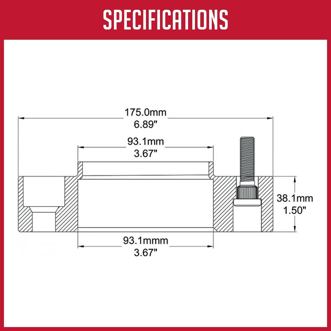 Revolution Gear & Axle Wheel Adapter, 6 X 139.7 Millimeter/ 6 X 5.50 Inch Axle Bolt Circle, Hub Centric – 6550-6550H-C931