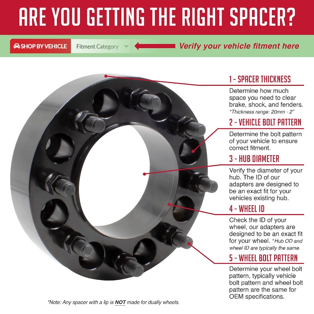 Revolution Gear & Axle Wheel Adapter, 8 X 165.1 Millimeter/ 8 X 6.50 Inch Axle Bolt Circle, 14 X 1.5 Thread Size Studs, 2 Inch Thick – 8650-8650HS-E14