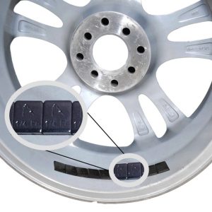 Revolution Gear & Axle Wheel Balance Weight, Stick on, Use on Steel Wheels, Standard Adhesive, Black, 52 Strips of Twelve 1/4 Ounce Weights – 10014B