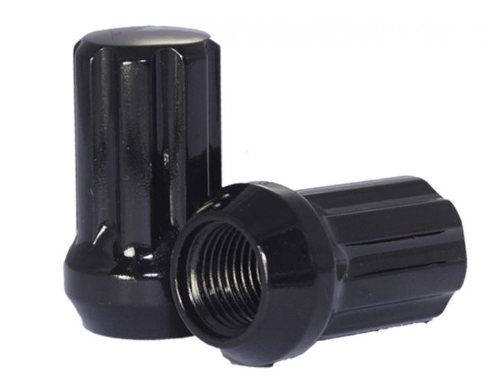 Revolution Gear & Axle Lug Nut, 9/16 Inch X 18 Thread Size, 60 Degree Conical, Acorn, 1-1/2 Inch Overall Length, Black, Steel, Box of 25 – 331167SBLK