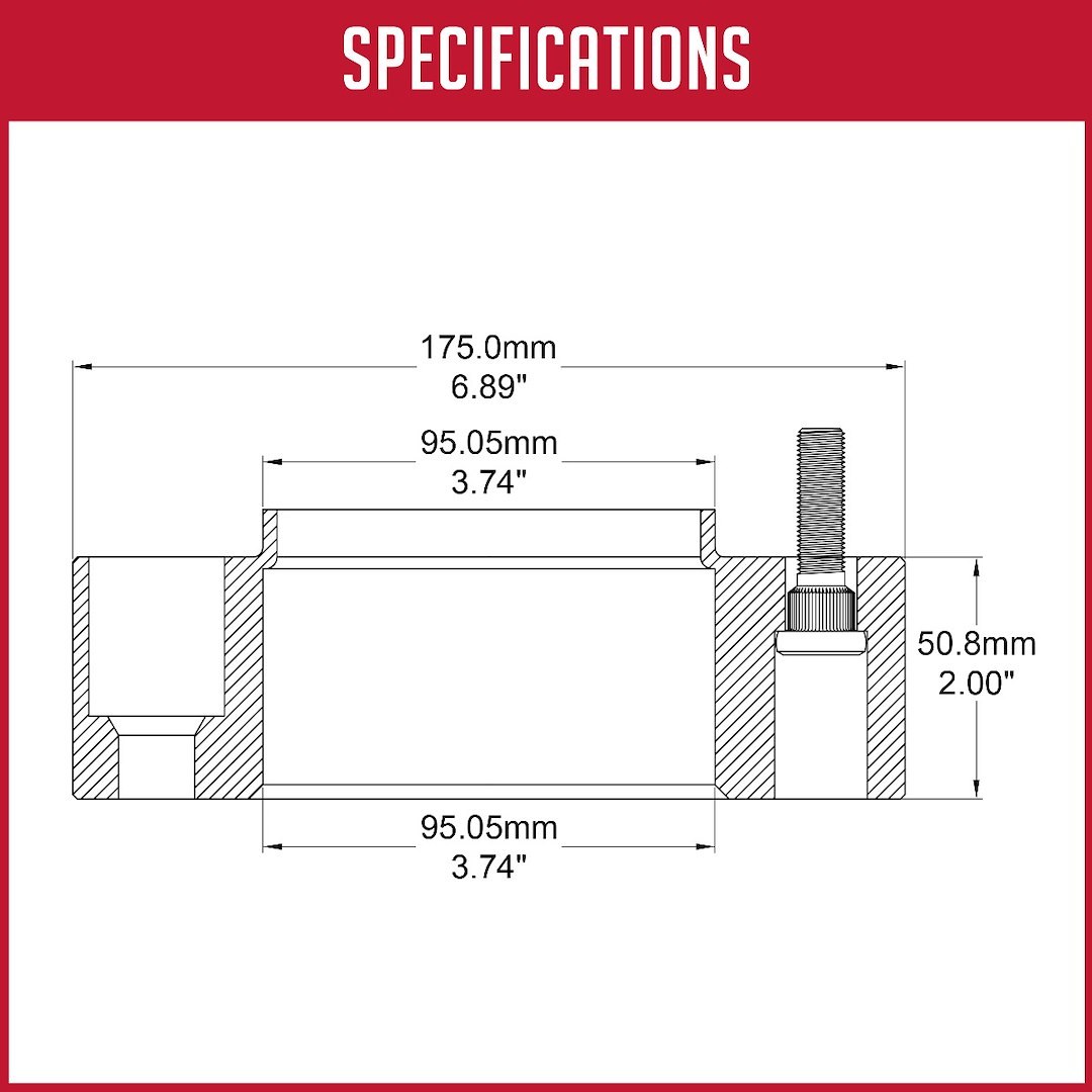Revolution Gear & Axle Wheel Adapter, 6 X 139.7 Millimeter/ 6 X 5.50 Inch Axle Bolt Circle, Hub Centric – 6550-6550H-E95