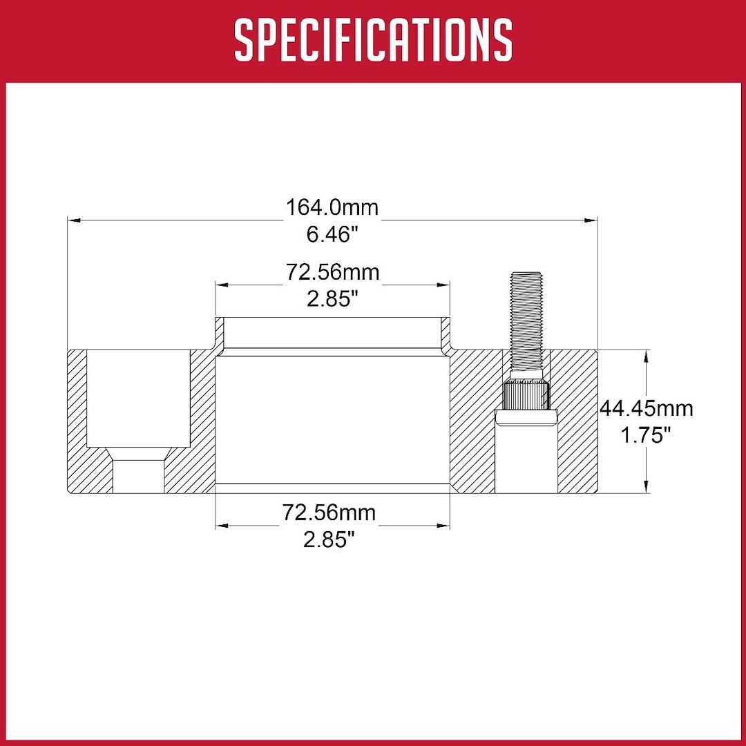 Revolution Gear & Axle Wheel Adapter, 5 X 120 Millimeter/ 5 X 4.72 Inch Axle Bolt Circle, Hub Centric – 5120-5120H-D