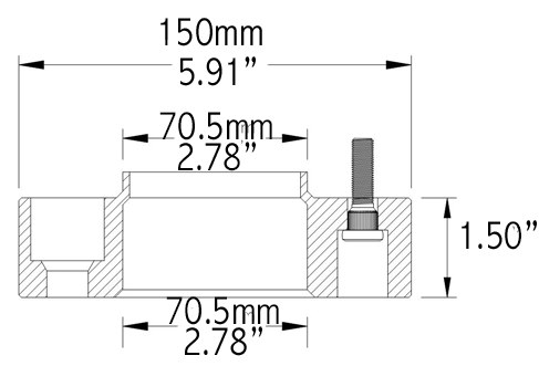 Revolution Gear & Axle Wheel Adapter, 5 X 114.3 Millimeter/ 5 X 4.50 Inch Axle Bolt Circle, Hub Centric – 5450-5450-C14