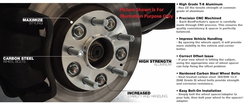 Revolution Gear & Axle Wheel Adapter, 5 X 114.3 Millimeter/ 5 X 4.50 Inch Axle Bolt Circle, Hub Centric – 5450-5450-C14