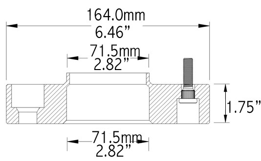 Revolution Gear & Axle Wheel Adapter, 5 X 127 Millimeter/ 5 X 5.00 Inch Axle Bolt Circle, Hub Centric, 1/2 Inch X 20 Thread Size Studs – 5500-5500H-D