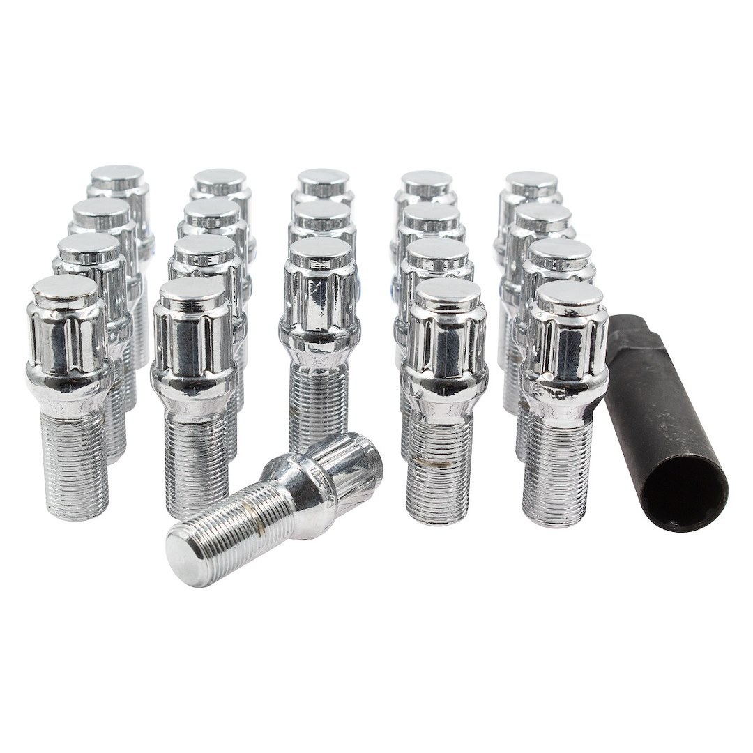 Revolution Gear & Axle Lug Nut, 5 Lug Kit, 15 Millimeter X 1.25 Thread Size, 60 Degree Conical, Spline Drive, Acorn, 6 Spline Tool – 63K558-28