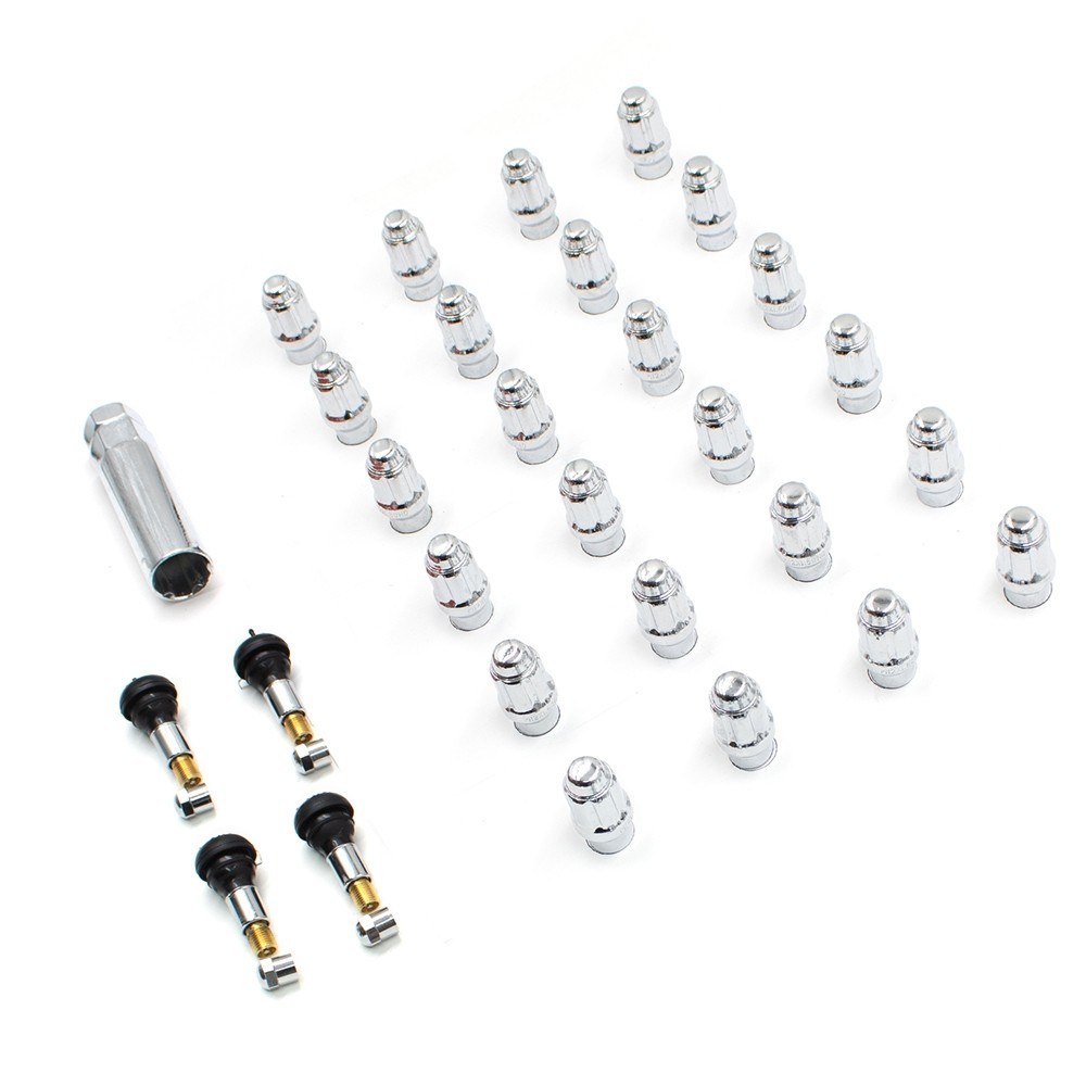 Revolution Gear & Axle Lug Nut, 6 Lug Kit, 12 Millimeter X 1.5 Thread Size, 60 Degree Conical, Spline Drive, Acorn, 1.57 Inch Overall Length – 671645