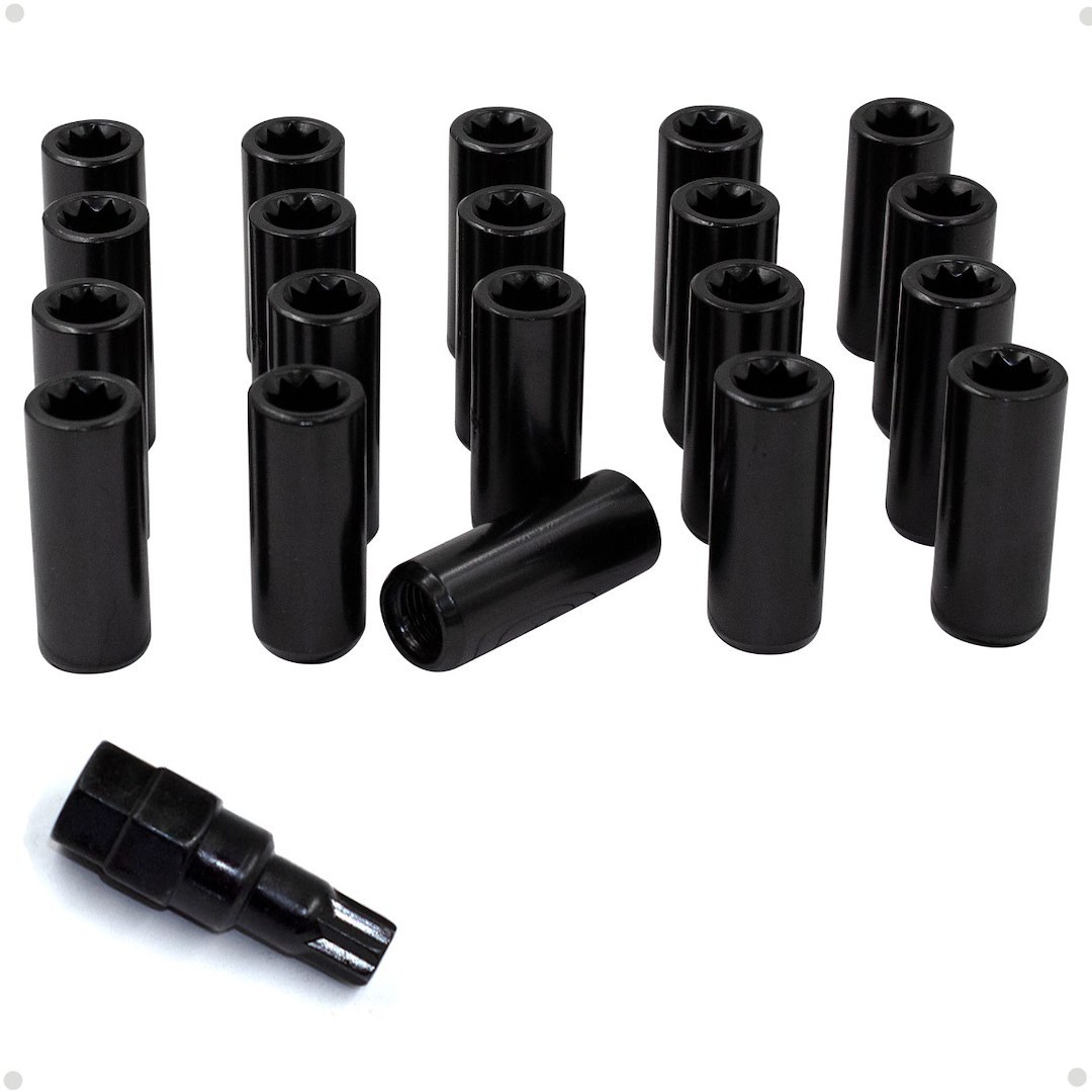 Revolution Gear & Axle Lug Nut, 5 Lug Kit, 14 Millimeter X 1.5 Thread Size, 60 Degree Conical, Tuner Acorn Duplex, 2 Inch Overall Length – 78K548XLBLK