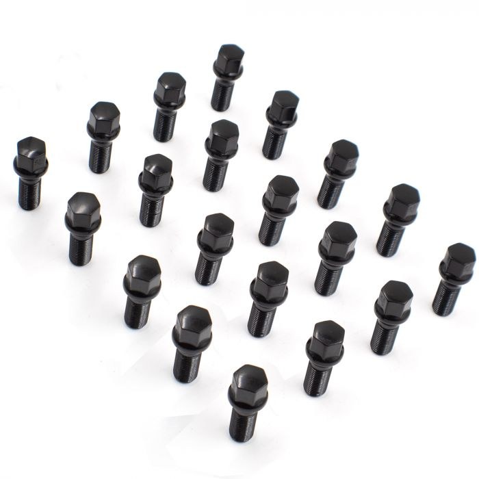 Revolution Gear & Axle Lug Bolt, 5 Lug Kit, 14 Millimeter X 1.5 Thread Size, 60 Degree Conical, Acorn, 1.58 Inch Shank Length – 84K556-40BLK
