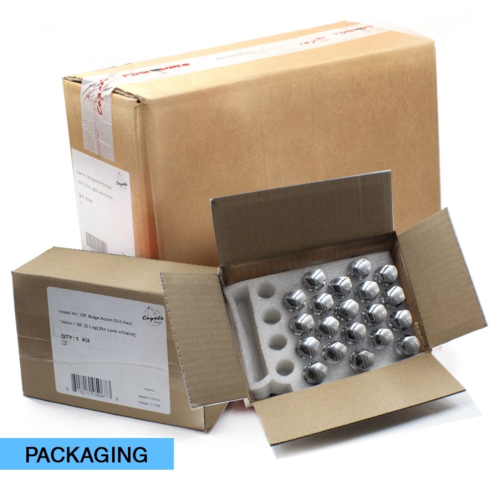 Revolution Gear & Axle Lug Bolt, 5 Lug Kit, 14 Millimeter X 1.25 Thread Size, 60 Degree Conical, Acorn Extra Long, 0.95 Inch Shank Length – 84K557-24