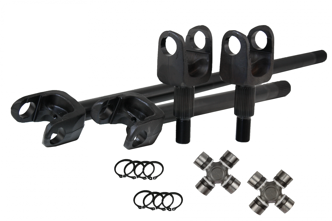 Rev Gear Axl Axle Shaft, Discovery Series, Dana 30, 27 Spline, 4340 Chrome Moly Steel, With Larger 1350 Style U-Joints, Set of 2 – DC-D30-JK-1350