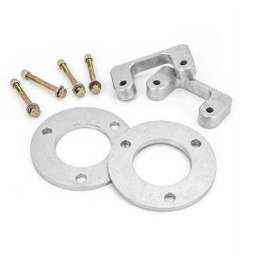 Rugged Offr Leaf Spring Block Kit, 1 Inch Lift, Steel, With 2 Blocks/ 4 U Bolts/ Installation Hardware – 9-9001