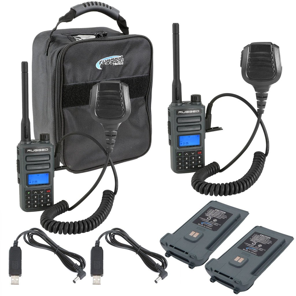 Rugged Radio Gmrs Radio, Handheld, 22 Channels, Weather Channels, Backlit Display – RUGGED-ADVENTURE-PACK