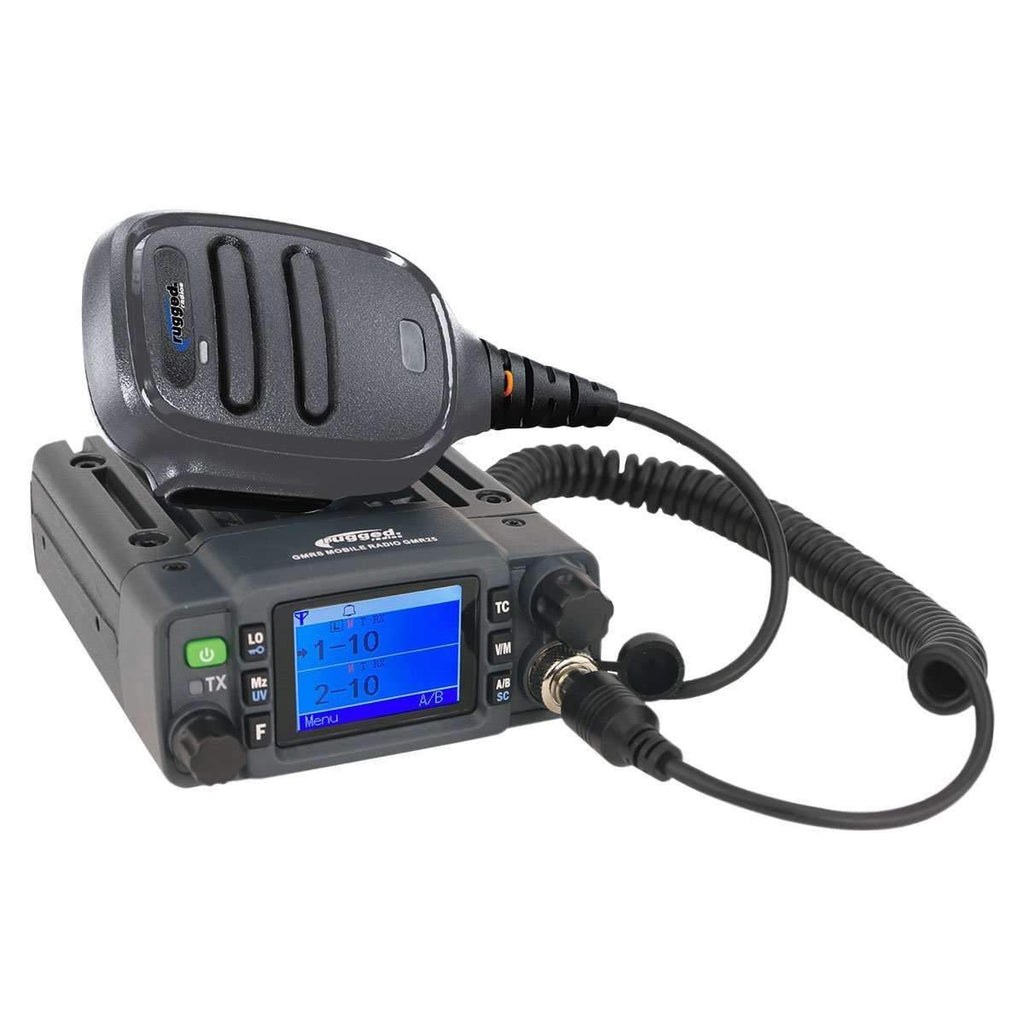 Rugged Radio Gmrs Radio, Mobile, With Point-5 1/2 Wave Gmrs Antenna, Pa System Portable – GMR25