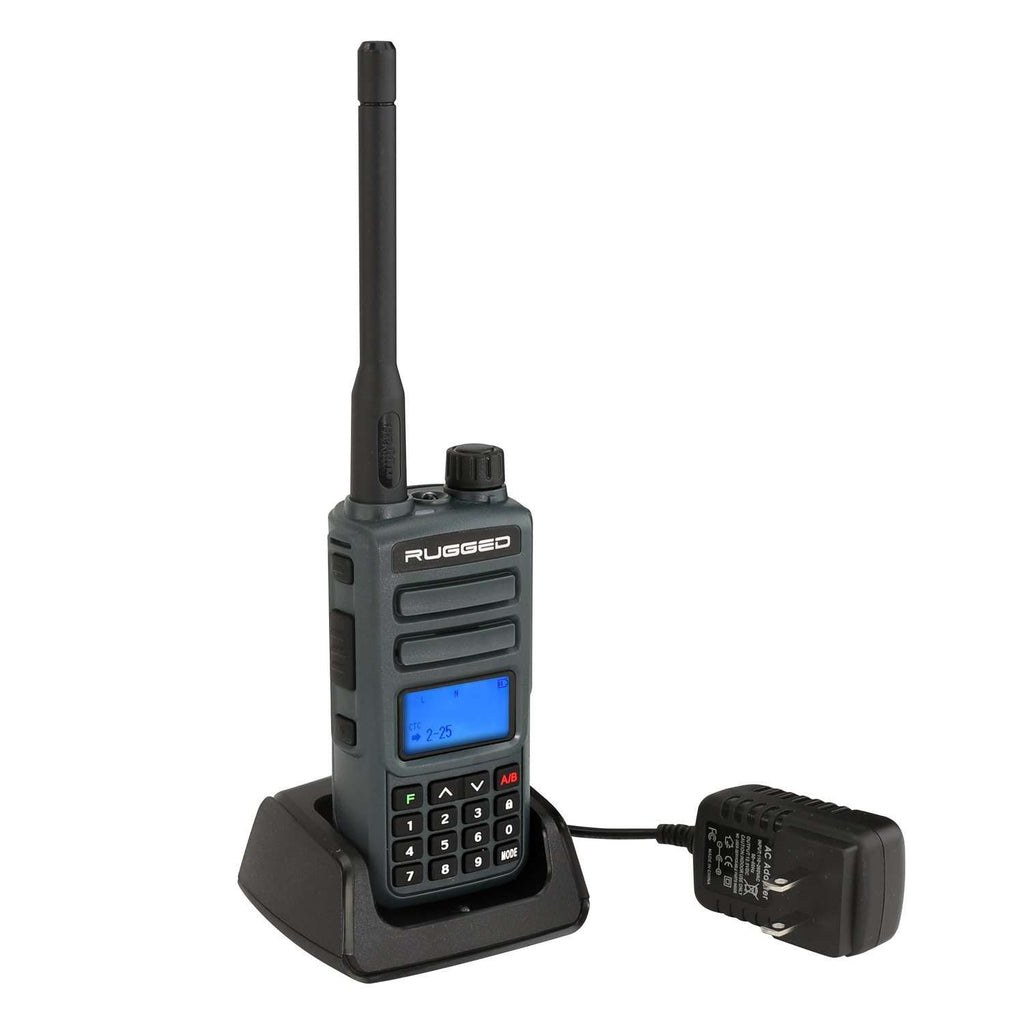 Rugged Radio Gmrs Radio, Handheld, With Antenna, Pa System Portable, Weather Channels, Lcd Display – GMR2-G