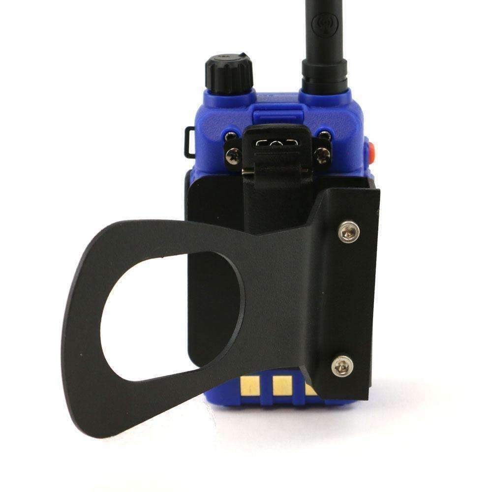 Rugged Radio Gmrs Radio Mount, For V3/ GMR2/ RH-5R Radios, Mounts on Grab Bar, Anodized Finish, Black, With Mounting Hardware – JK-RH-MT