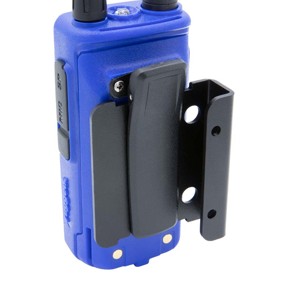 Rugged Radio Gmrs Radio Mount, For R1/ GMR2/ RDH16/ V3/ RH5R Radios, Mounts on Bar, Black, With Mounting Hardware – MT-RH