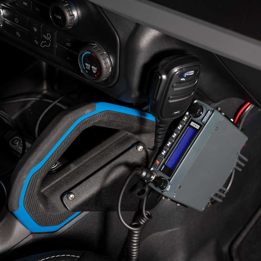 Rugged Radio Gmrs Radio Mount, For GMR25/ GMR45/ M1/ Rdm-Db/ RM60/ Icom F5021/ Kenwood 7360/ ABM25 Radios, Mounts on Grab Bar – MT-RM-BRONCO