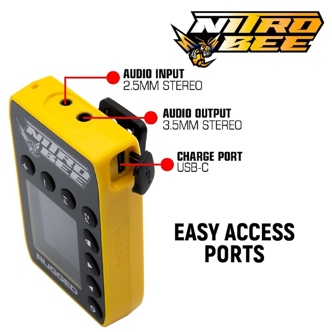 Rugged Radio UHF Radio, Nitro Bee Xtreme, Handheld, 10000 Channels, 400 to 480 Mhz, 1000 Mah Battery Capacity, 1 Watt – NITRO-BEE-X