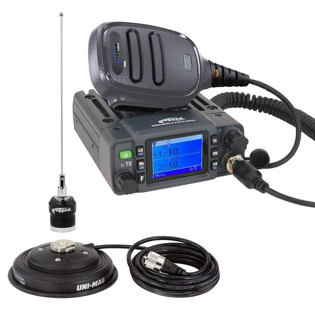 Rugged Radio Gmrs Radio, Mobile, With Point-5 1/2 Wave Gmrs Antenna, Pa System Portable – RK-GMR25