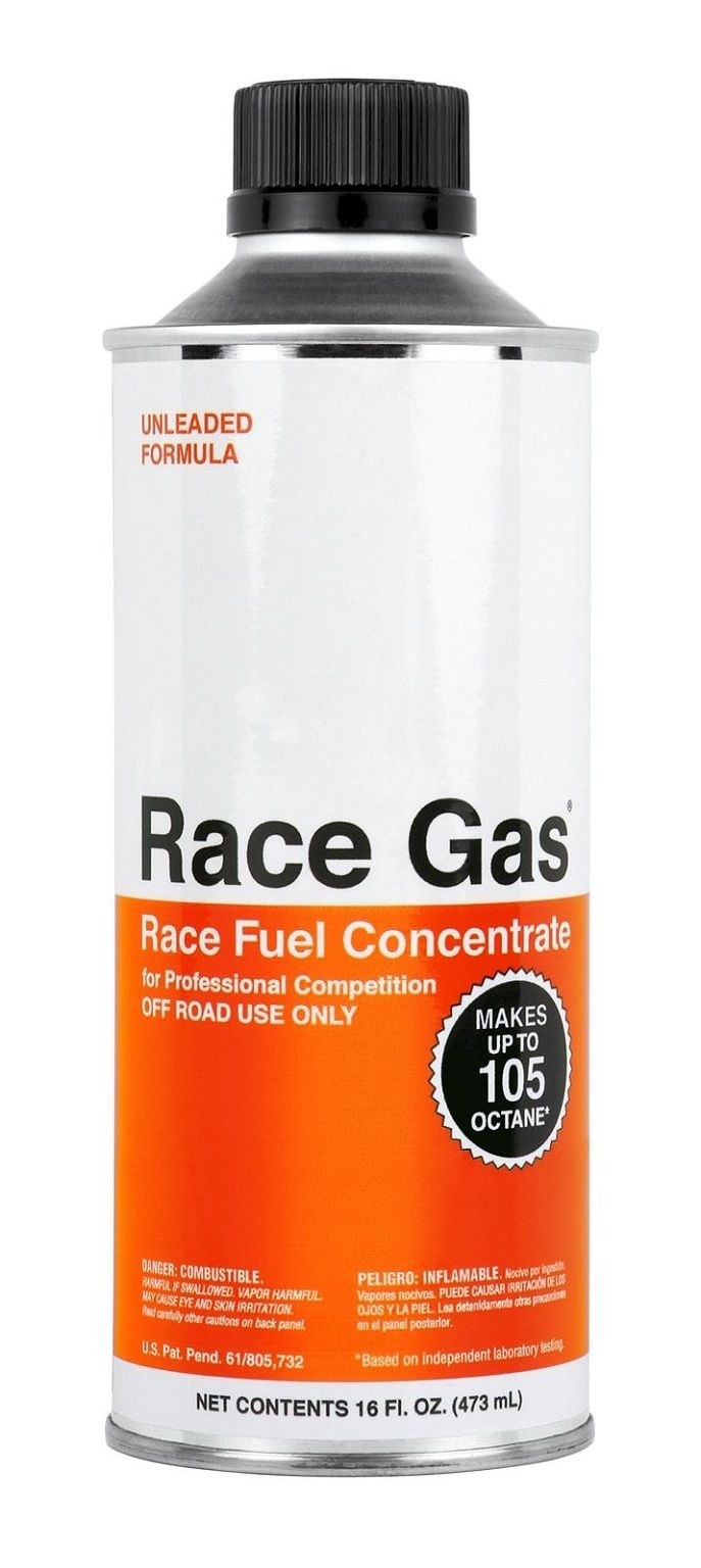 Race Gas Octane Booster, Used to Boost Octane Ranging 100 to 105/ for 87 to 93 Octane Gas, 16 Ounce Bottle, Single – 100016