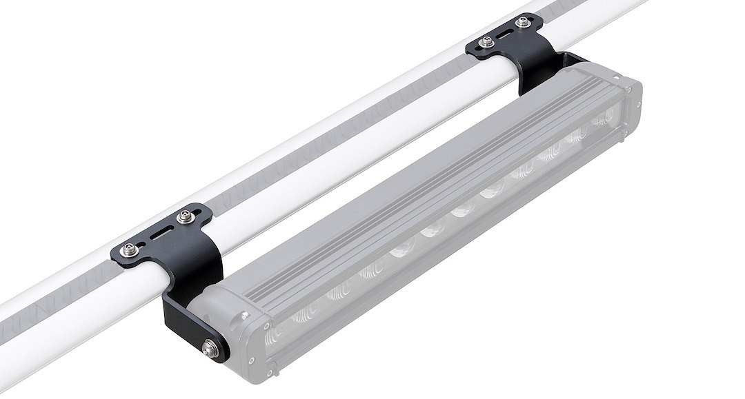 Rhino-Rack Roof Rack Light Mount, Fits Rhino Rack’s Vortex/ Heavy Duty/ Whispbar HD/ Rola HD, Powder Coated Black, Stainless Steel – 43174