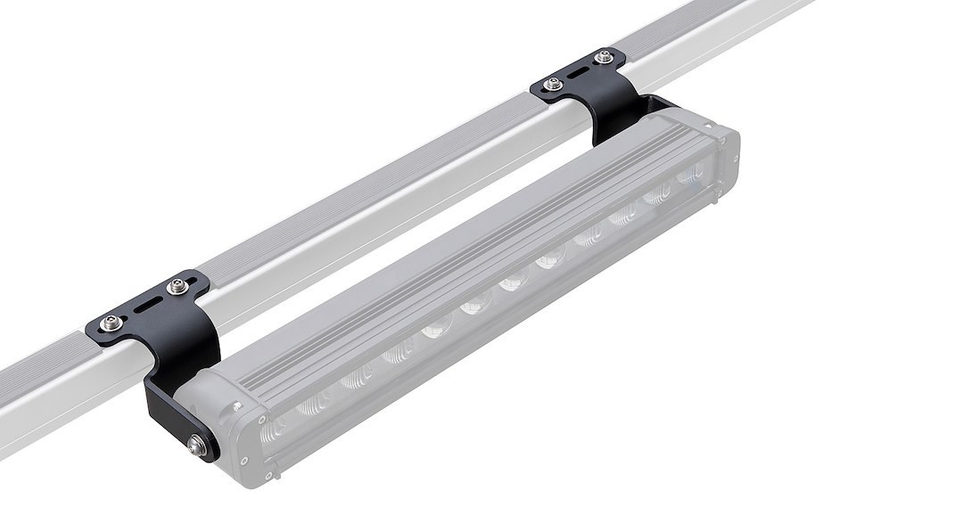 Rhino-Rack Roof Rack Light Mount, Fits Rhino Rack’s Vortex/ Heavy Duty/ Whispbar HD/ Rola HD, Powder Coated Black, Stainless Steel – 43174