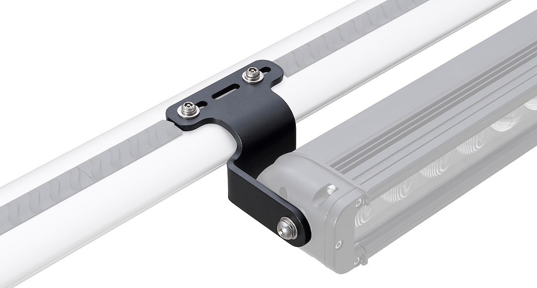Rhino-Rack Roof Rack Light Mount, Fits Rhino Rack’s Vortex/ Heavy Duty/ Whispbar HD/ Rola HD, Powder Coated Black, Stainless Steel – 43174