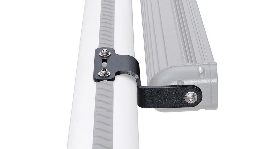 Rhino-Rack Roof Rack Light Mount, Fits Rhino Rack’s Vortex/ Heavy Duty/ Whispbar HD/ Rola HD, Powder Coated Black, Stainless Steel – 43174