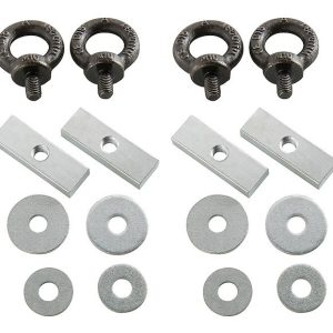 Rhino-Rack Tie Down Anchor, Eye Bolt, Round Style Head Type, Anti-Corrosive Galvanised Steel, Set of 4, With Mounting Hardware – 43178