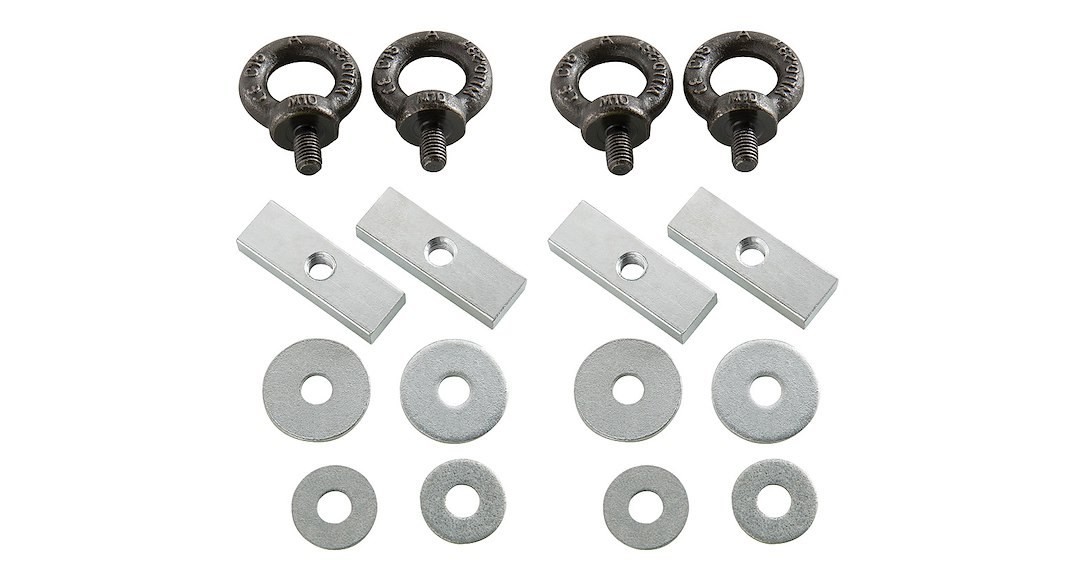 Rhino-Rack Tie Down Anchor, Eye Bolt, Round Style Head Type, Anti-Corrosive Galvanised Steel, Set of 4, With Mounting Hardware – 43178