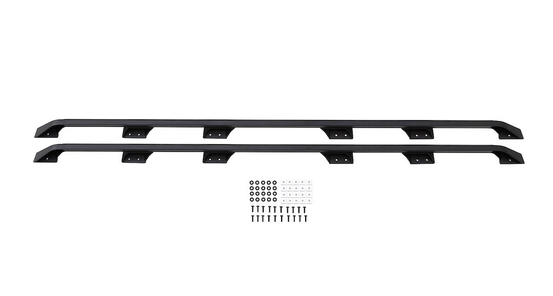 Rhino-Rack Roof Rack Platform Rails, Pioneer, Use with 52105 Rhino Rack Pioneer Platform, Aluminum, Black, 107.4 Inch Length, With Hardware – 53142