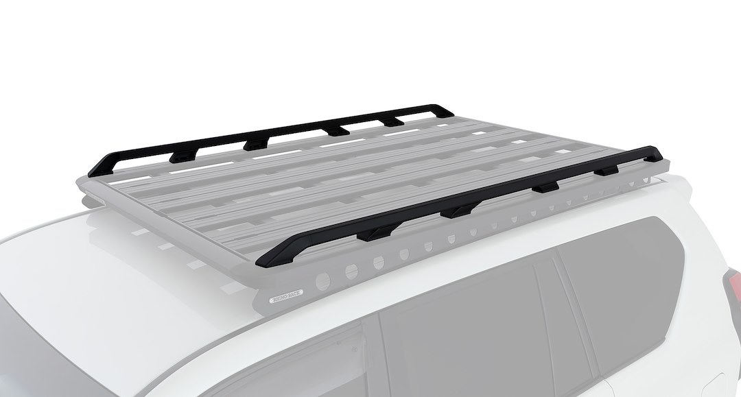 Rhino-Rack Roof Rack Platform Rails, Pioneer, Use with 52105 Rhino Rack Pioneer Platform, Aluminum, Black, 107.4 Inch Length, With Hardware – 53142