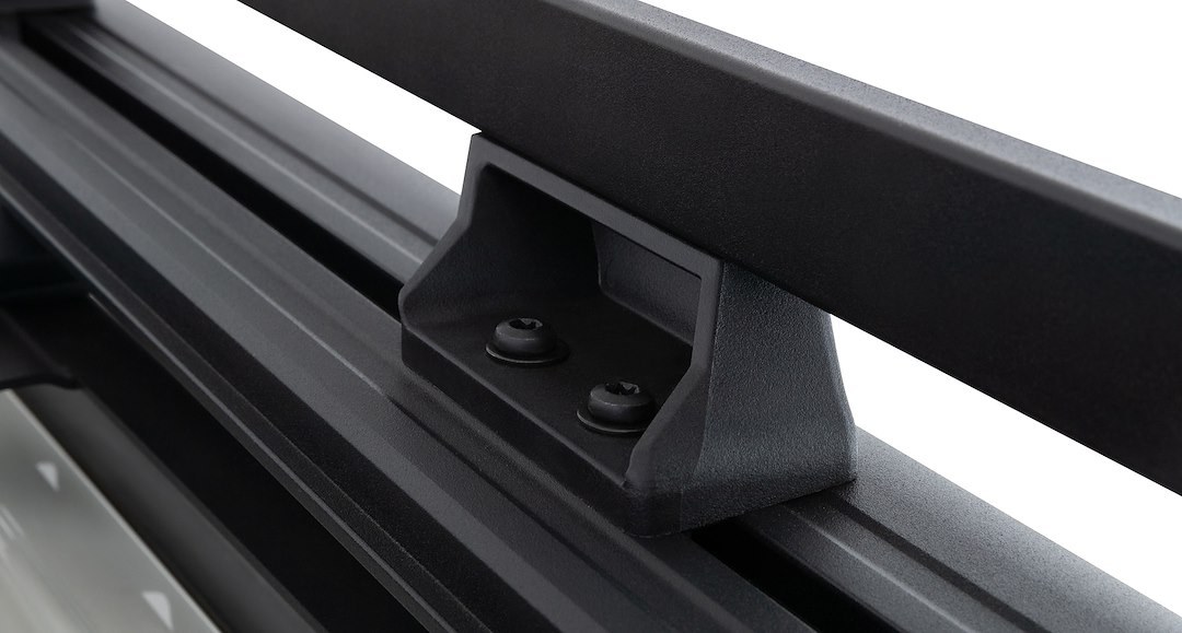 Rhino-Rack Roof Rack Platform Rails, Pioneer, Use with 52105 Rhino Rack Pioneer Platform, Aluminum, Black, 107.4 Inch Length, With Hardware – 53142